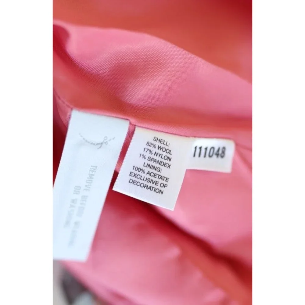 NWT Ann Taylor Pink Tweed Wool Blend Pencil A Line Skirt Preppy Coquette 8